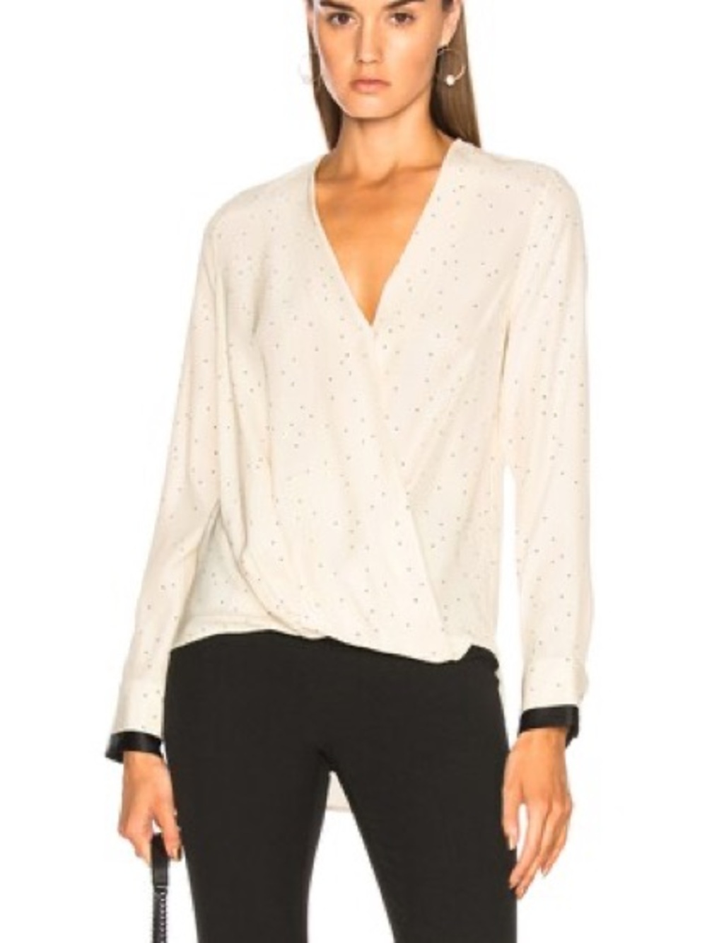 Rag and Bone Silk Victor Longsleeve Top
